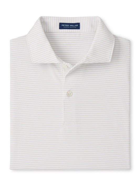 PM CC Ballad Performance Jersey Polo WHITE/TRUFFLE