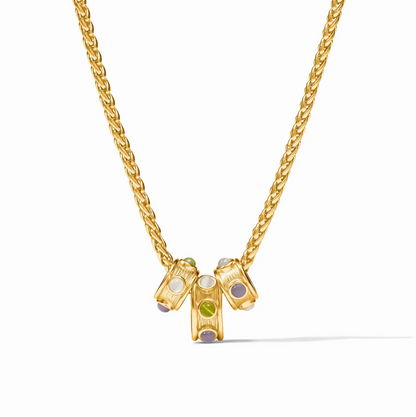 Julie Vos Cobblestone Loop Necklace - MULTI STONE CAT'S EYE