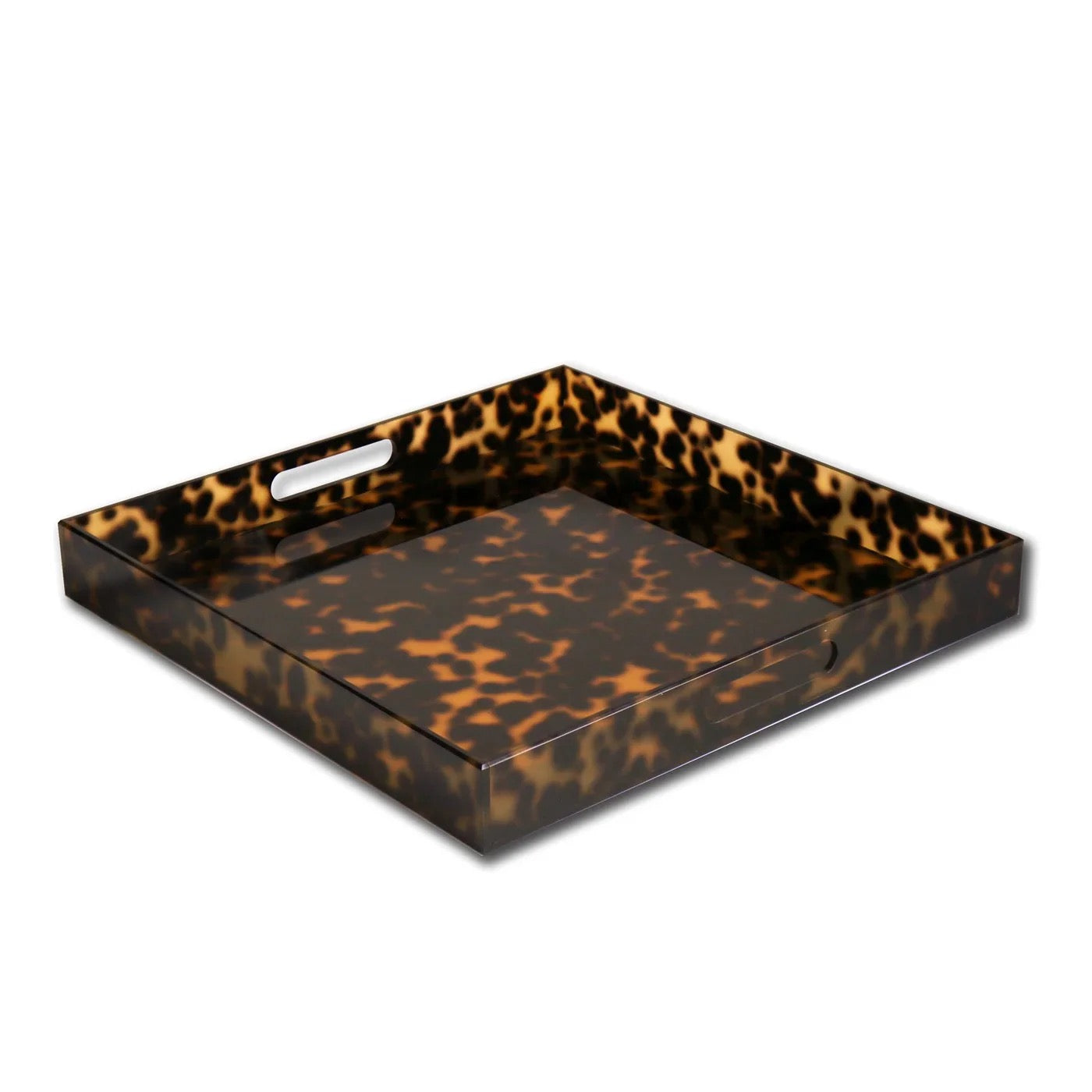BB VIDA Acrylic Tortoise Large Square Tray