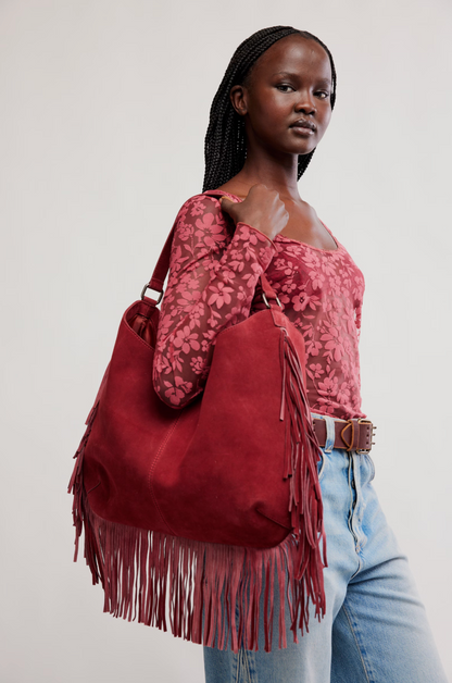 FP Finn Fringe Shoulder Bag MERLOT