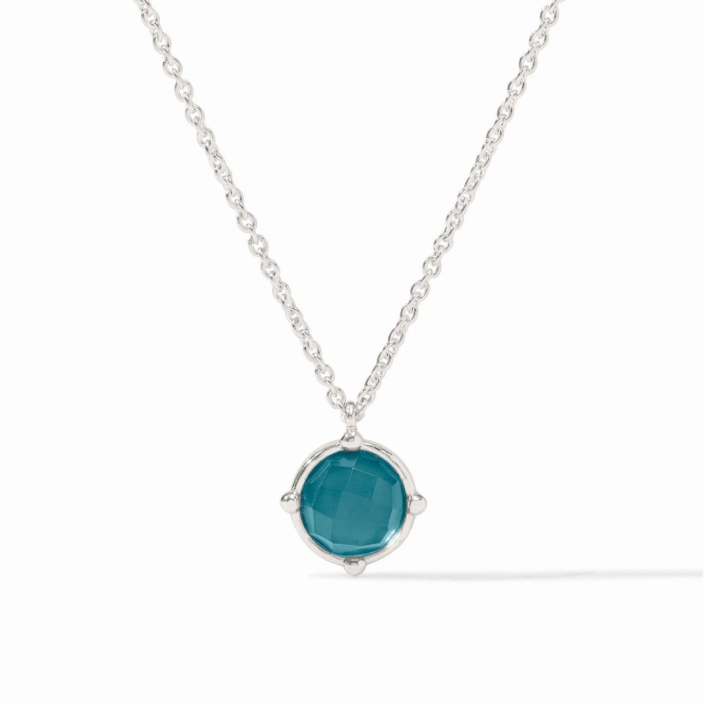 JV Honeybee Solitaire Necklace IRIDESCENT PEACOCK BLUE