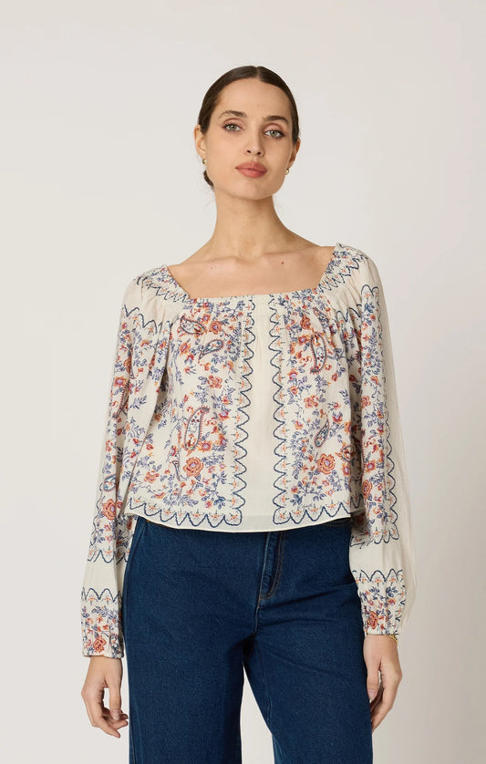 Cleobella Lucille Blouse - LA RAMOS PRINT
