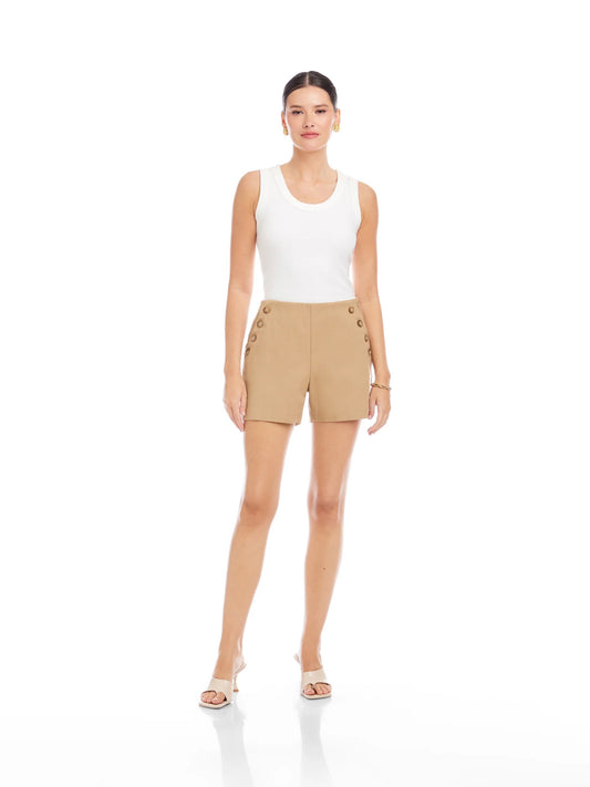 Fifteen Twenty Button Pocket Shorts - KHAKI