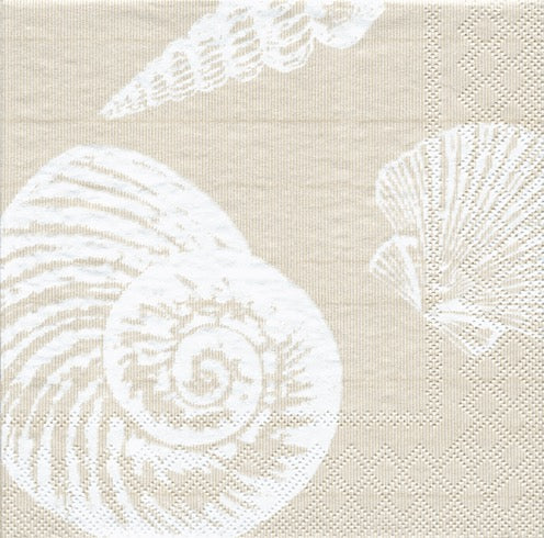 CAS Shells Cocktail Napkin SAND