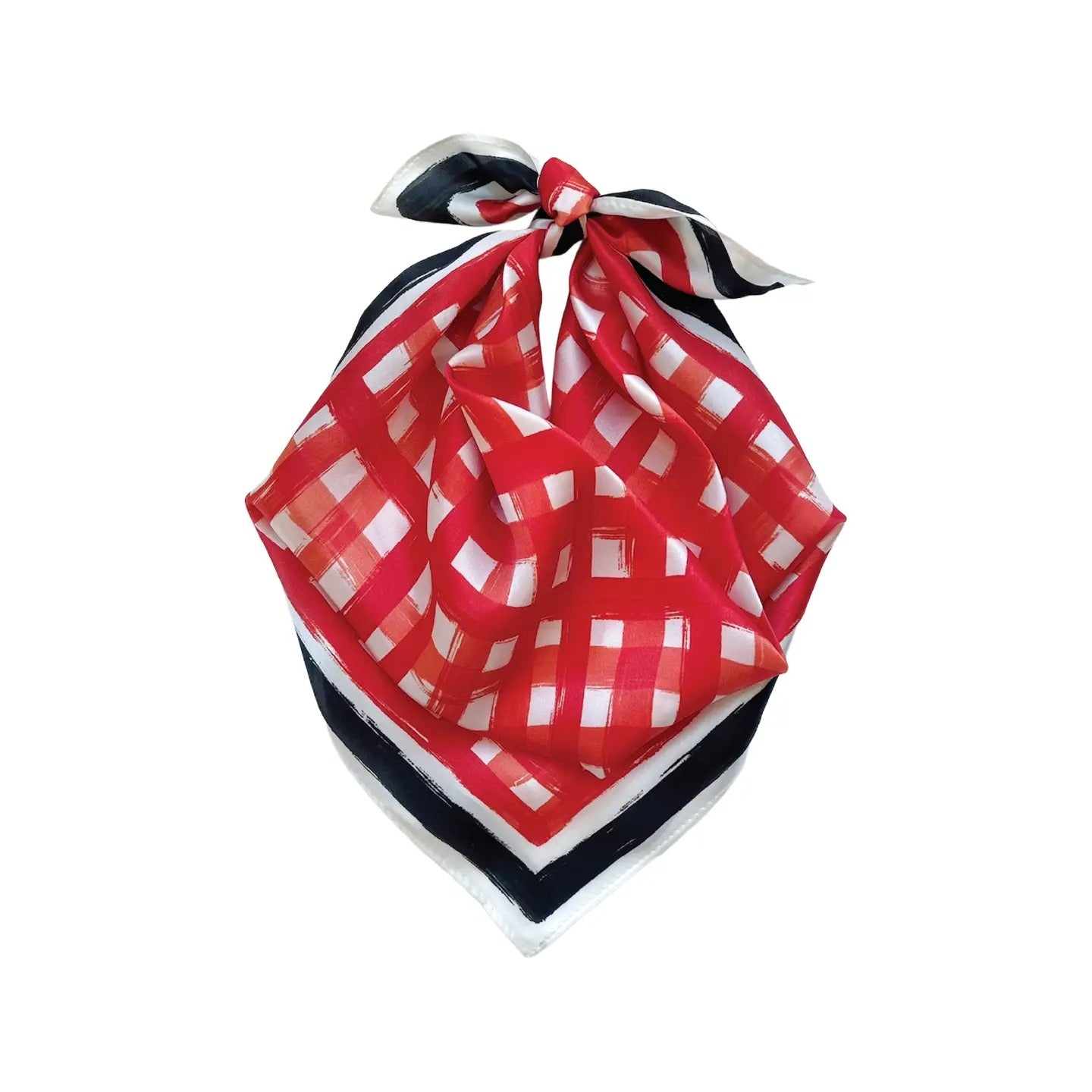 DFA Tailgate Check Scarf RED/BLACK - 22x22