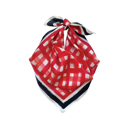 DFA Tailgate Check Scarf RED/BLACK - 22x22