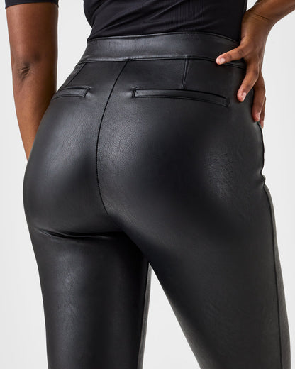 SPANX Leather Like Flare - LUXE BLACK