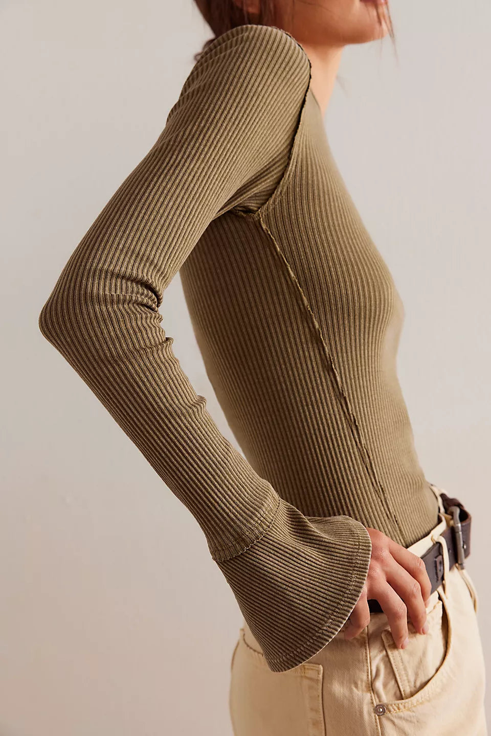 FP We The Free Soul Sister Layering Top MILITARY OLIVE