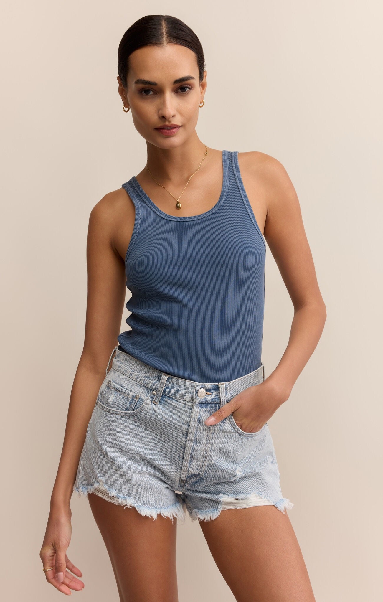 Z Supply Classic Scoop Tank - VINTAGE INDIGO