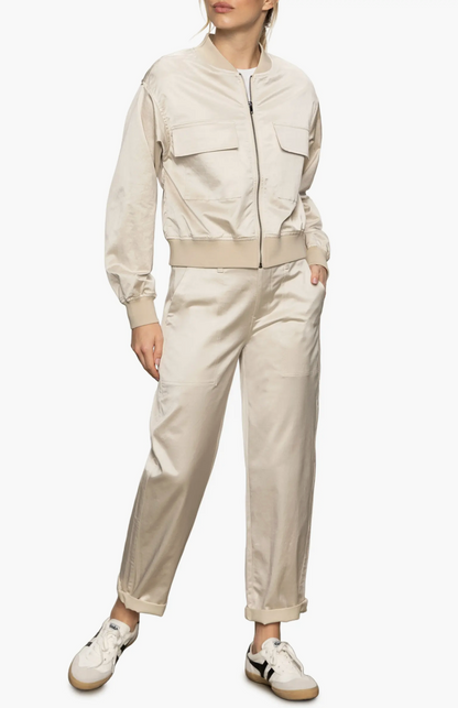 Sanctuary Sateen Tapered Pant - MOTHER OF PEARL
