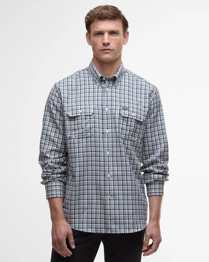 Barbour Panwell Thermo Weave Checked Shirt - NAVY