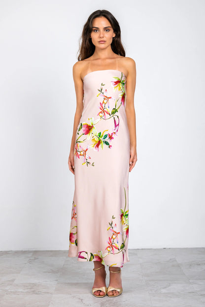 Lavender Brown Talia Maxi Dress - BLUSH/PINK COMBO
