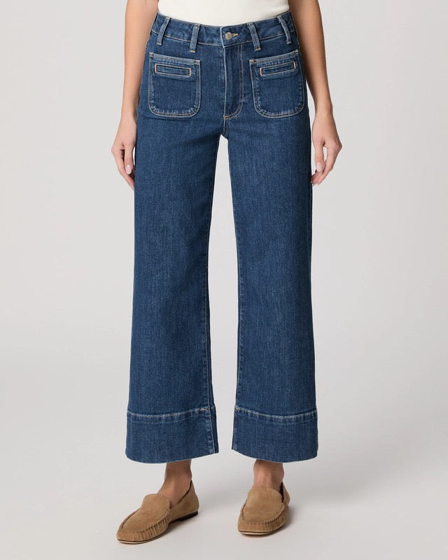 Paige Anessa Wide Leg Jean - NAVIGATOR
