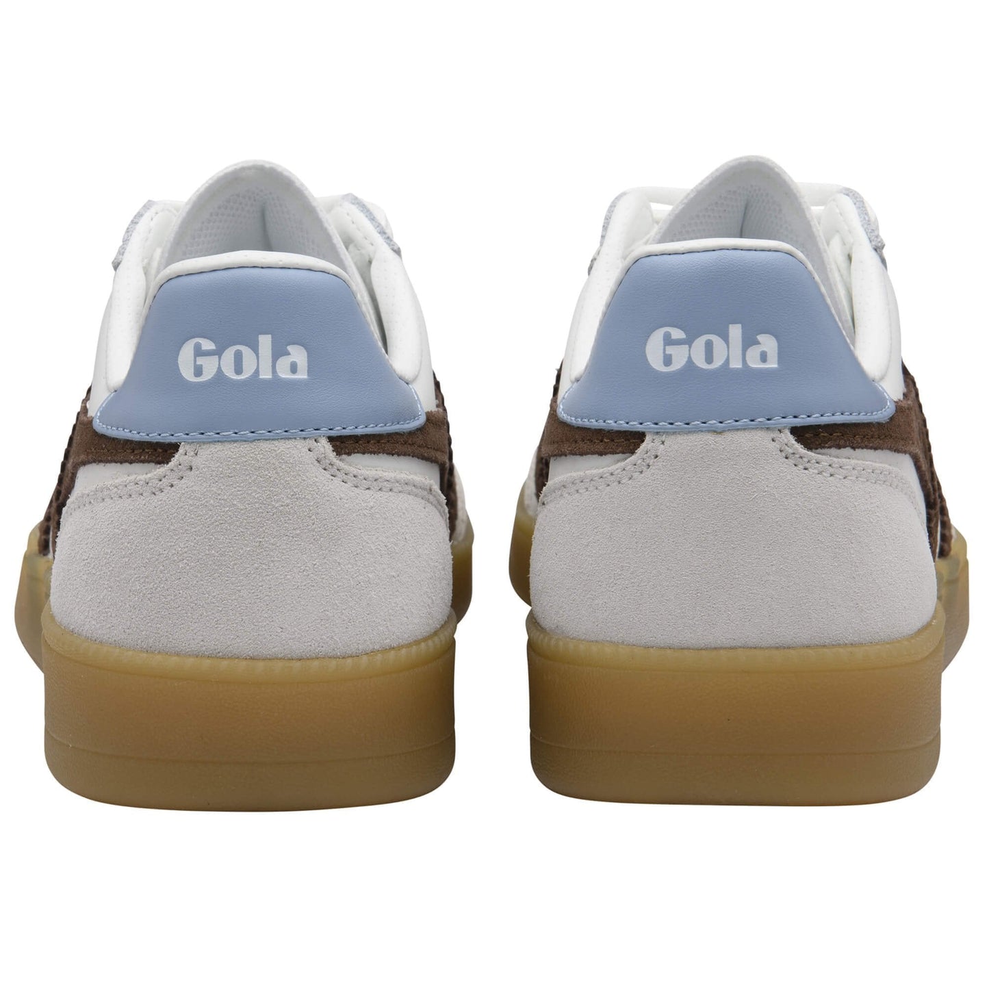 GOLA Women's Viper Leather Sneakers - WHITE/DARK BROWN/AIR/GUM