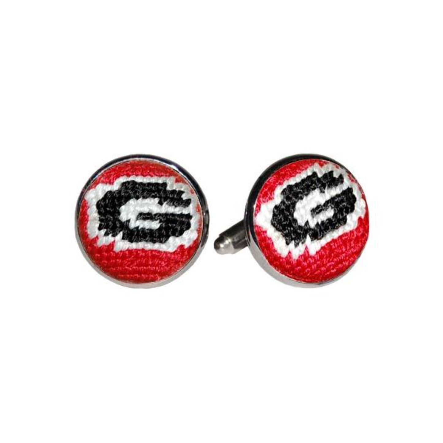 Smathers & Branson UGA Needlepoint Cufflinks - Red