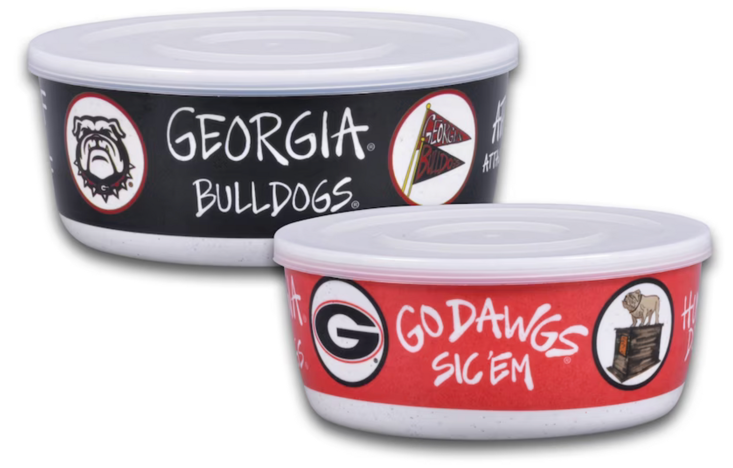 UGA Melamine 2 Container Bowl Set