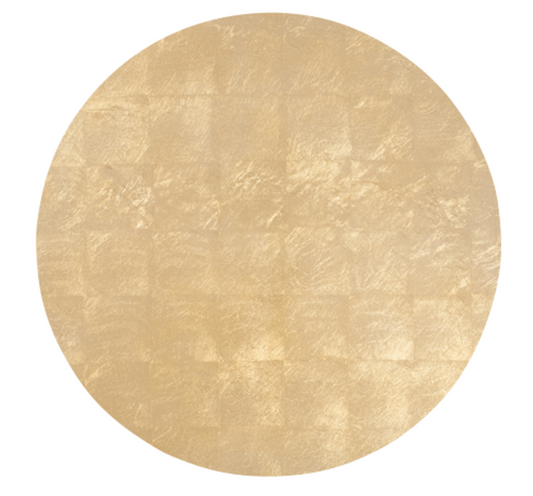 Caspari Lacquer Placemat GOLD LEAF - Round 15"