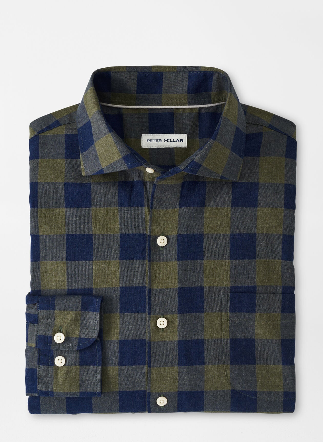 Peter Millar Thorp Cotton Sport Shirt - JUNIPER