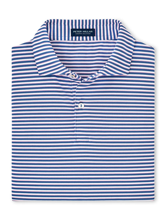 Peter Millar Crown Crafted Tempo Performance Mesh Polo - BLUE PEARL