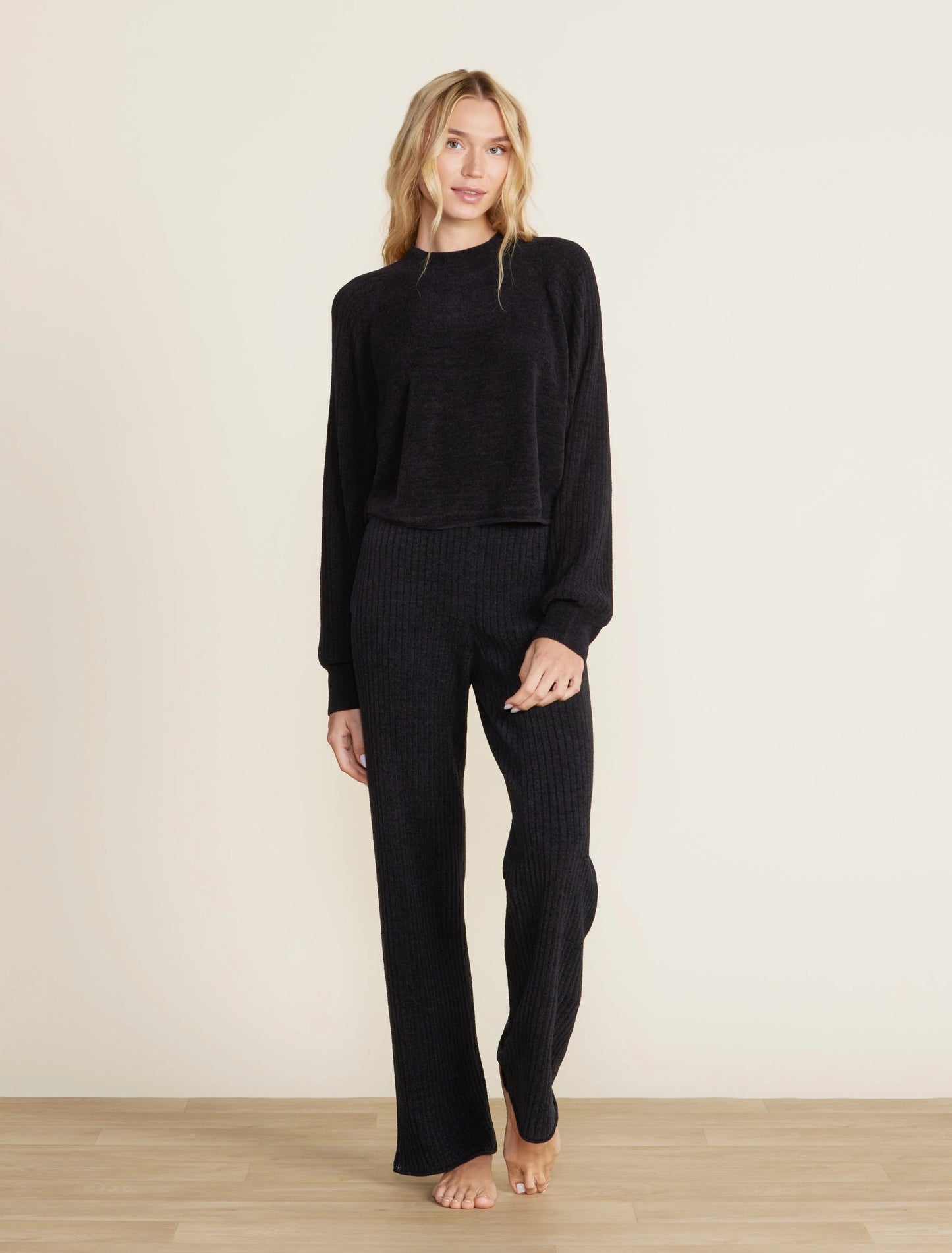 BD CCUL Cropped Mock Pullover BLACK