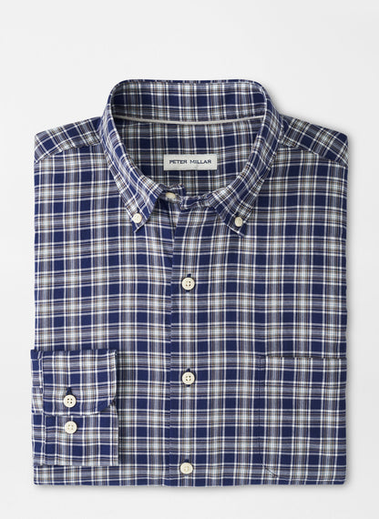 Peter Millar Haight Cotton Sport Shirt - NAVY