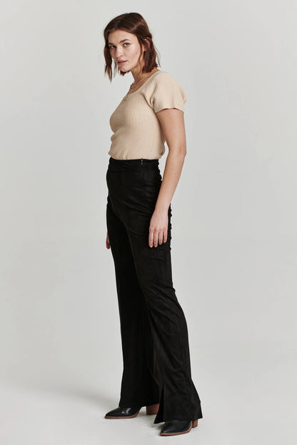 Another Love Fallon Flare Leg Suede Pant - 2 COLORS