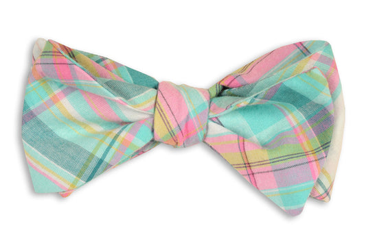 High Cotton Clearwater Madras Bow Tie