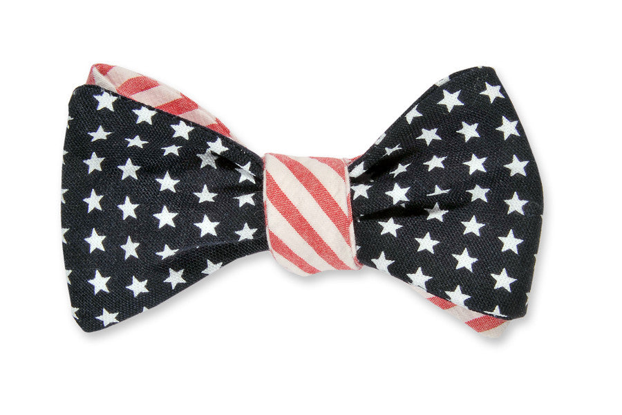 High Cotton Stars and Stripes Reversible Bow Tie