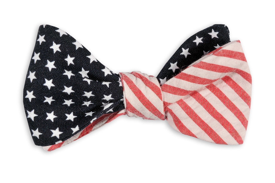 High Cotton Stars and Stripes Reversible Bow Tie