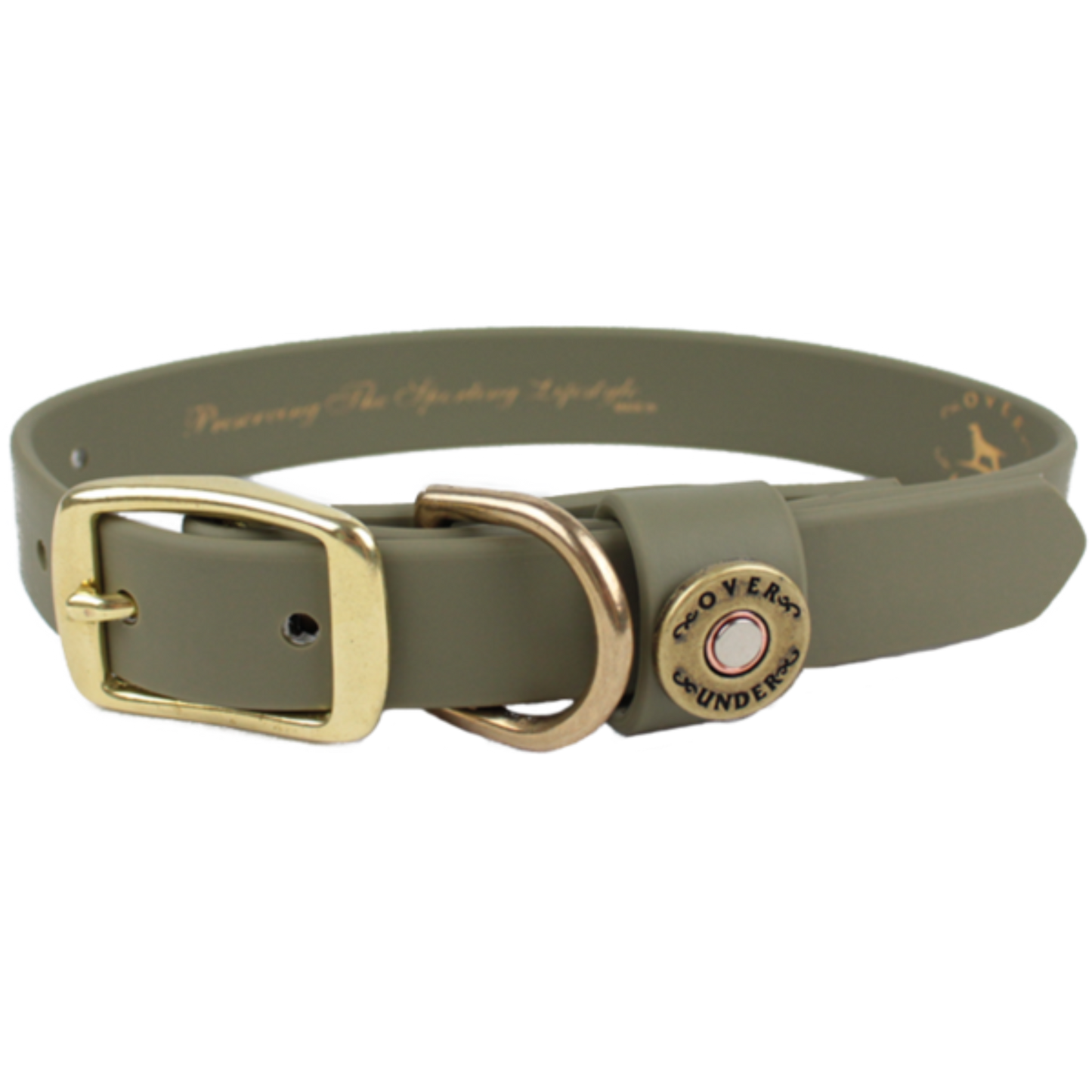 Over Under Water Dog Collar - Olive