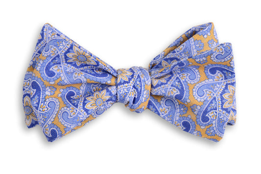 High Cotton Yellow Derby Paisley Bow Tie
