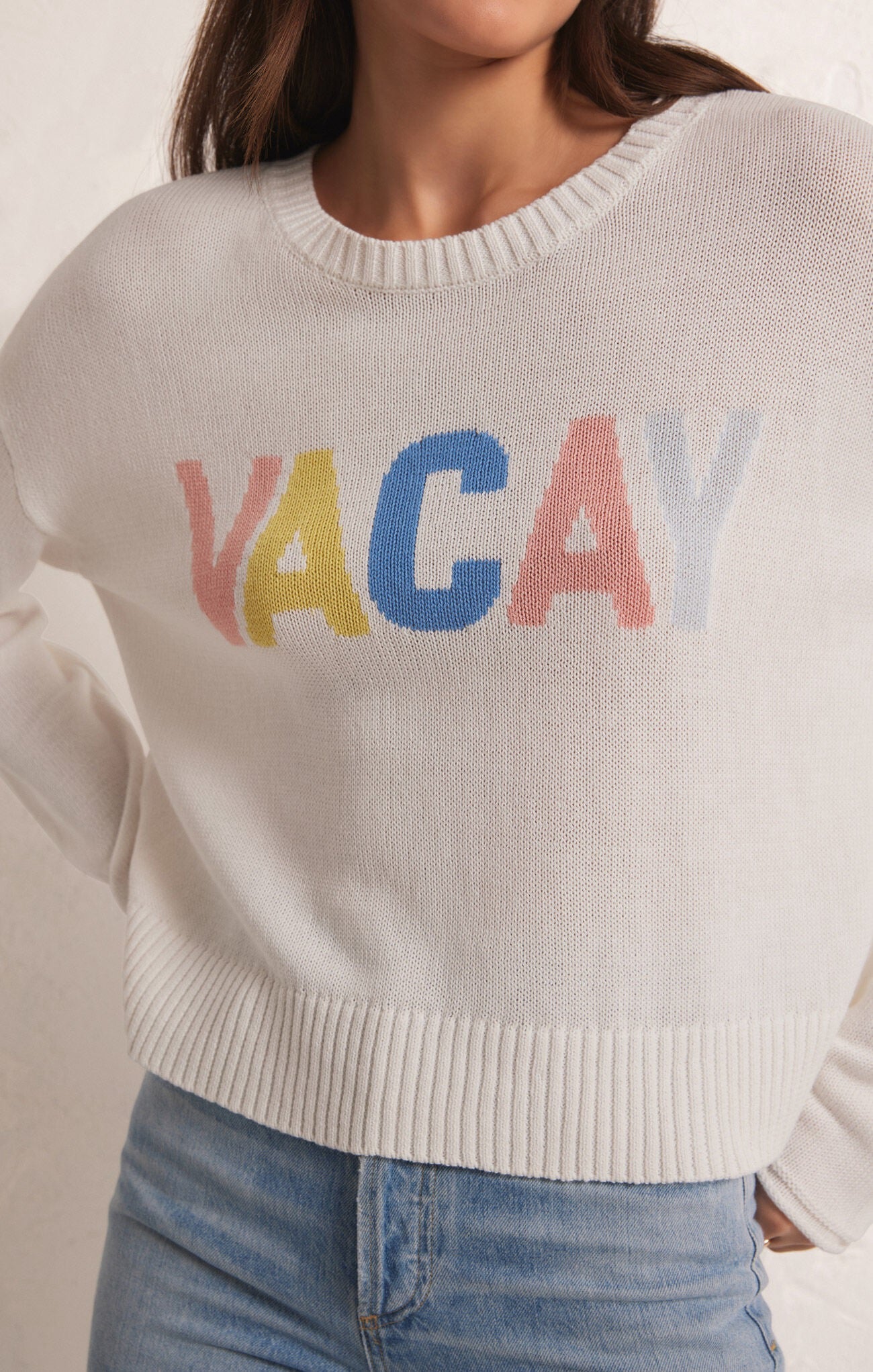 Z Supply Sienna Vacay Sweater - WHITE