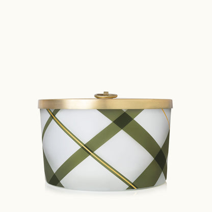 Thymes Frasier Fir Large Frosted PLAID - 3 Wick