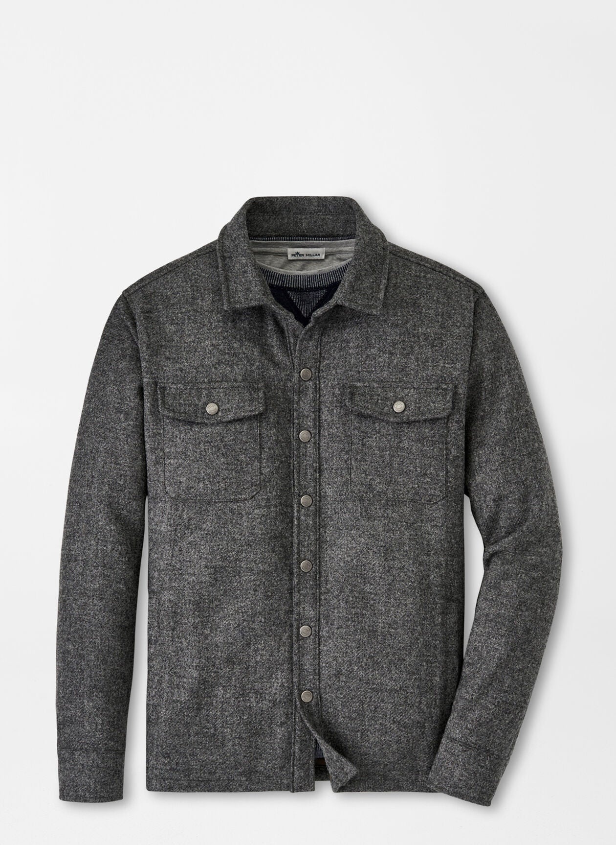 Peter Millar Yorkshire Wool Shirt Jacket - CHARCOAL