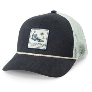 Fish Hippie Wanderer Trucker Hat NAVY