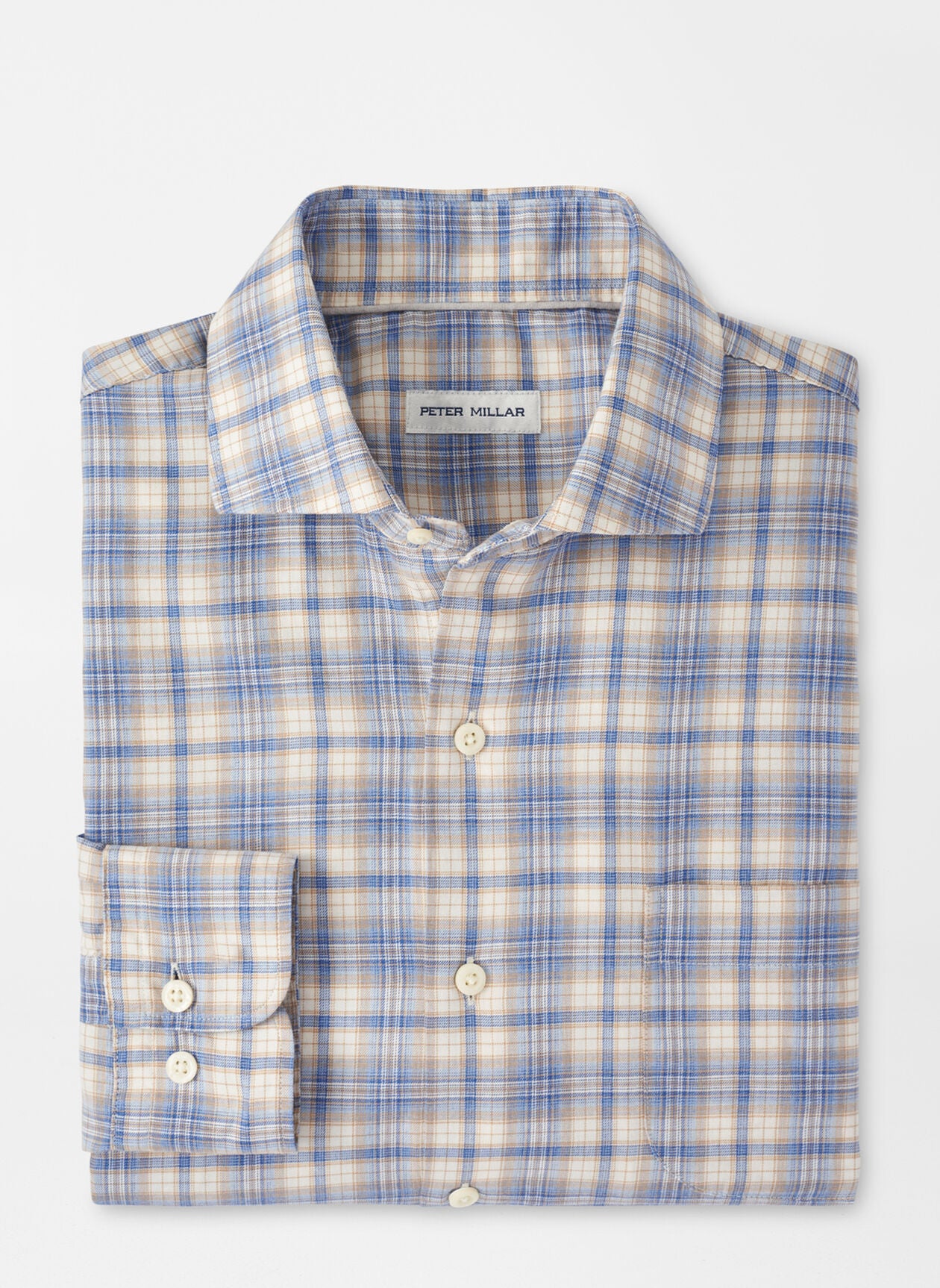 Peter Millar Wallen Cotton Sport Shirt - CAPE BLUE