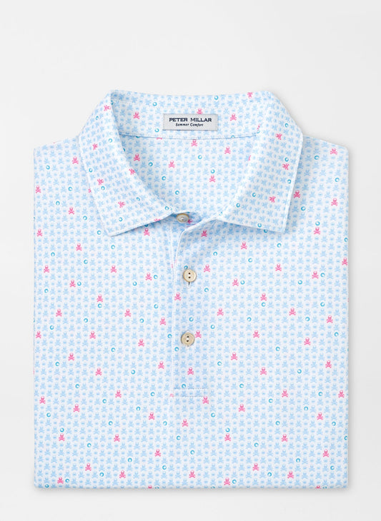 Peter Millar Skull In One Performance Jersey Polo - WHITE
