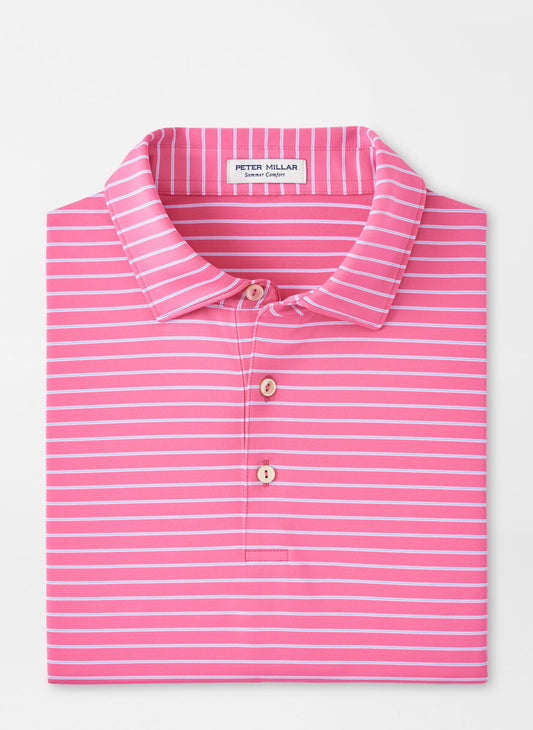 Peter Millar Drum Performance Jersey Polo - PINK RUBY
