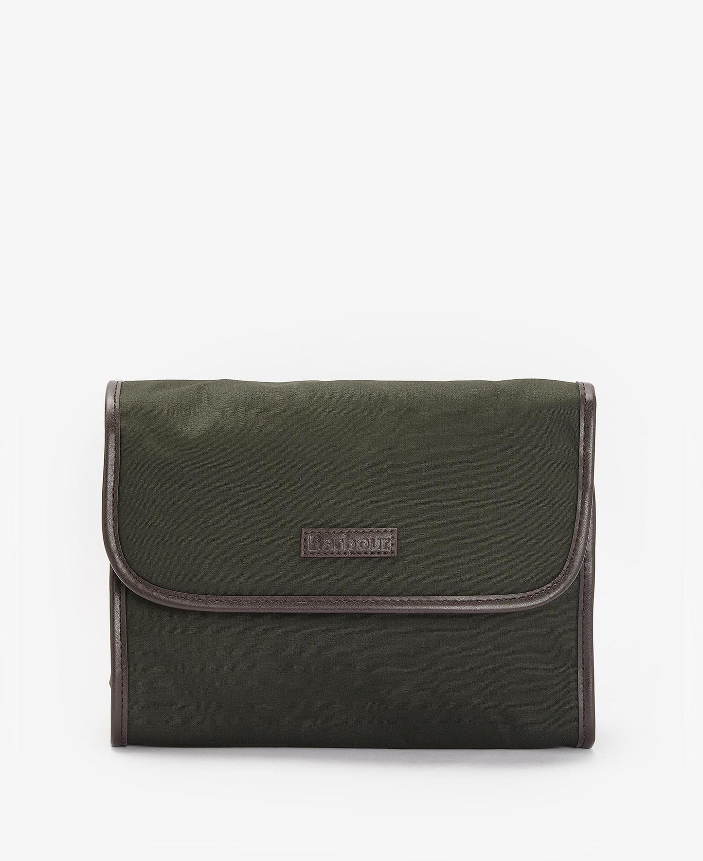 Barbour Wax Hanging Washbag - OLIVE